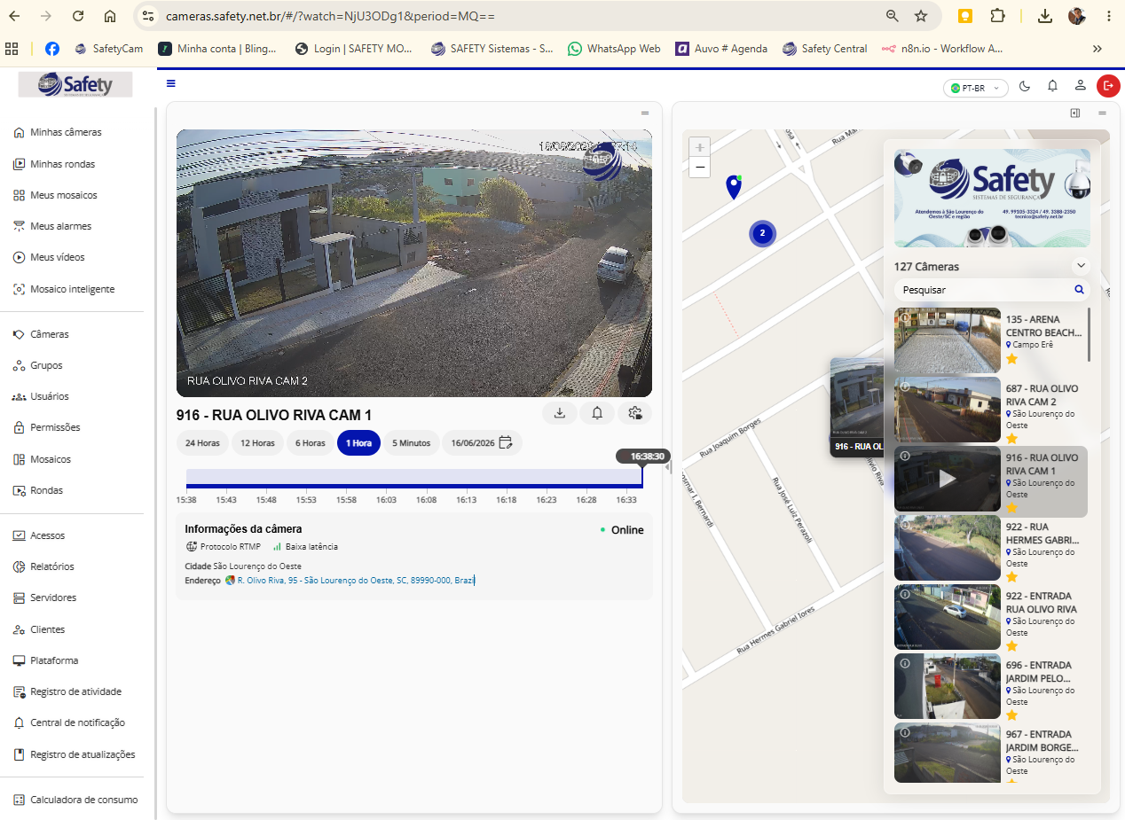 Câmera ao vivo SAFETY